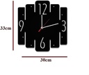 Vertical Blocks 3D Wall Clock Size: (33×33)