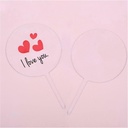 10 PCS Round Acrylic Cake Toppers Clear Blank Circle DIY Cake Topper Blanks for Personalized Custom Wedding and Birthday Party Cake Decorations