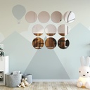 100 Pack Round Glass Mirror Tiles for DIY Crafts and Home Décor (1 inch)