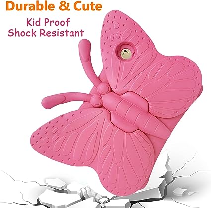 iPad 5th Generation Case, iPad Air 2 9.7" Butterfly cover pink