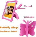 iPad 5th Generation Case, iPad Air 2 9.7" Butterfly cover pink