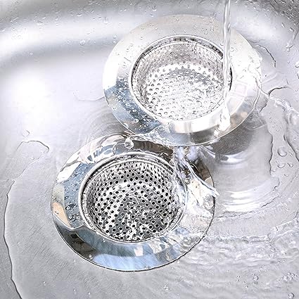 2pcs Stainless Steel Kitchen Sink Strainer