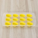 Safe Silicone 12 Lattices Banana Shaped Ice Molds Ice Cube Trays