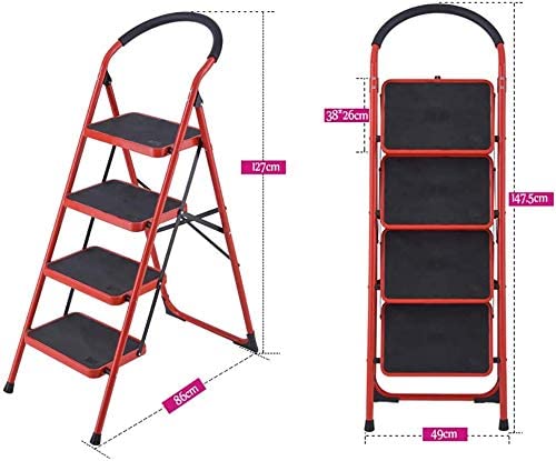 4 STEP LADDER WHITE[Height (cm)  103.5  Width (cm)  84  Length (cm)  48.5]