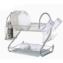 Dish Drying Rack Two Layer Stainless Steel Utensil