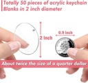 2 inch 20pcs of Acrylic Circle Drink Tags