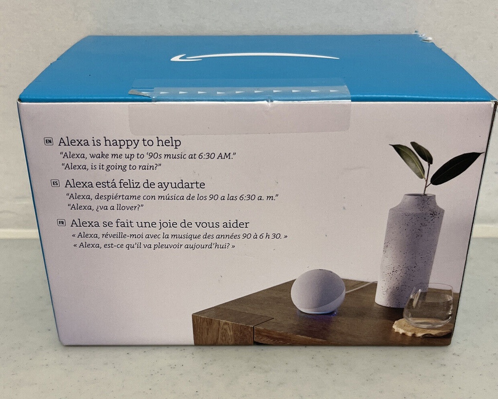 Echo Dot 5th Gen Smart Speaker with Alexa Glacier