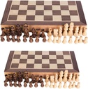 Magnetic Chess Set Inlaid Walnut Wood Chess Set