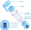 6 Blades Portable USB Blender mini Blender(MIX COLOR)