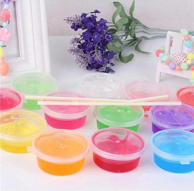 24 Piece 5D Crystal Clear Jelly Slime