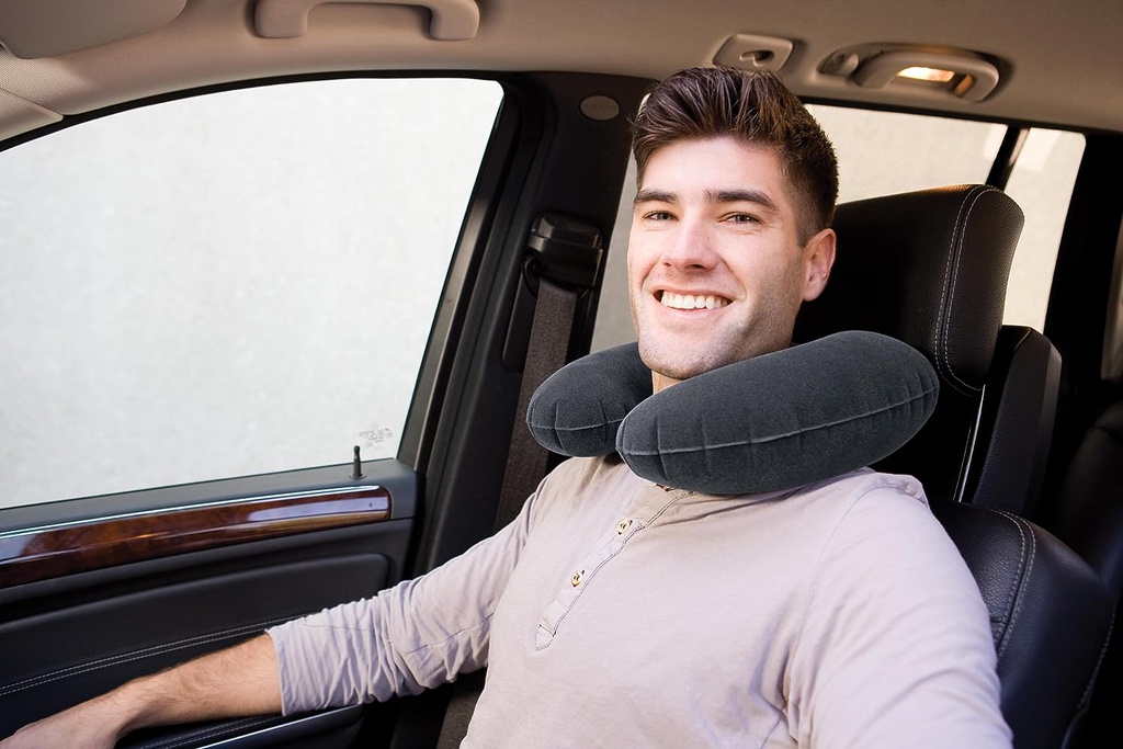 NECK PILLOW Travel Pillow, (MULTI COLOR)Black