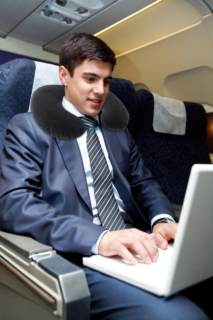 NECK PILLOW Travel Pillow, (MULTI COLOR)Black