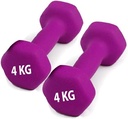 VINYL DUMBBELL 4KG 1PC(MULTI COLOR)