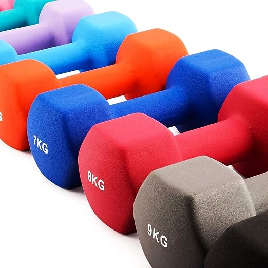 VINYL DUMBBELL 4KG 1PC(MULTI COLOR)
