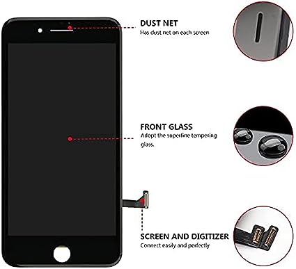 Phoni LCD Screen Replacement Touch Display digitizer Assembly (iPhone 8 Plus, Black)