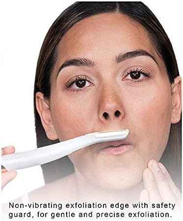 Non-Vibrating Facial Exfoliator & Hair Remover With 6 Replacement Heads For women