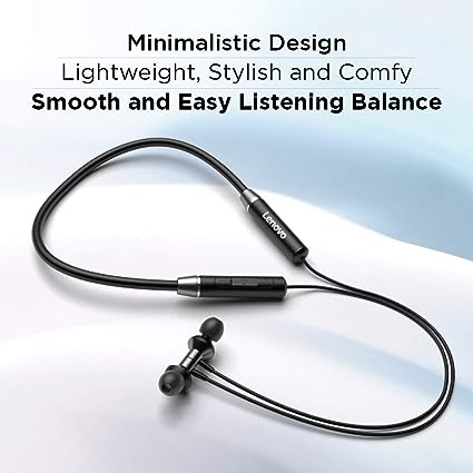 Lenovo Wireless Neckband Earphone He05 (Black)