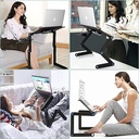 Portable Adjustable Aluminum Laptop TABLE W/FANS[25.4D x 48.8W x 1.3H centimeters]