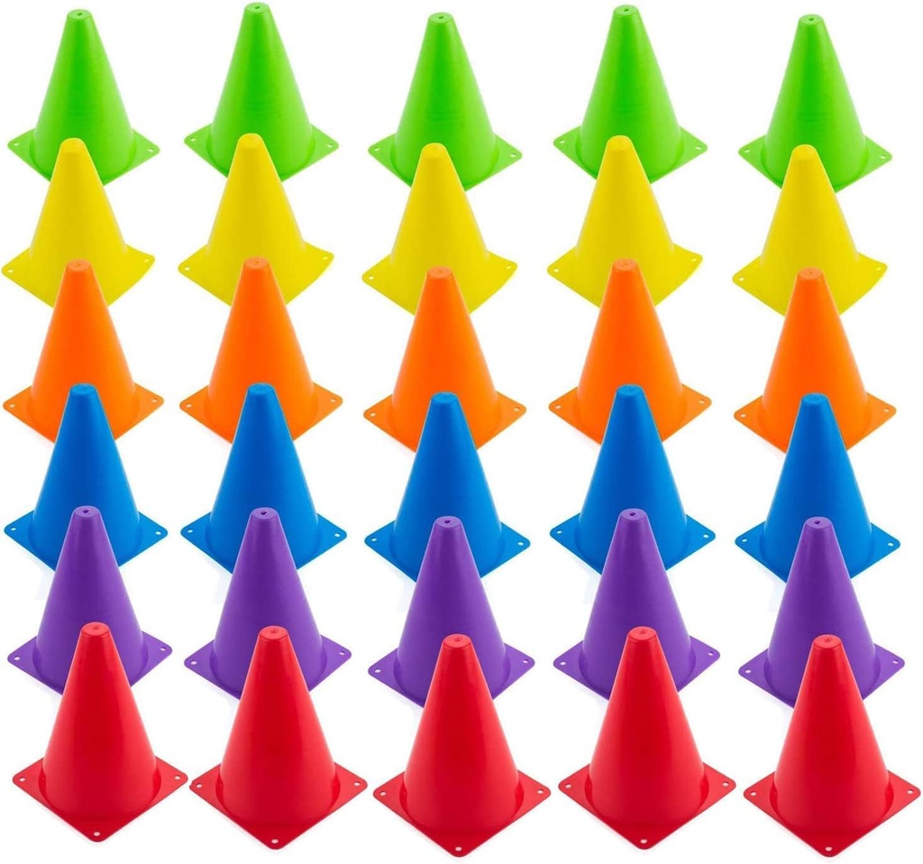 FOOTBALL CONES 18CM PACK OF 6(GK