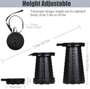 Portable Retractable Folding Stool,Telescoping Foldable Camping Stool (Mixed  Color)