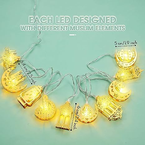 Operated Ramadan Festival Lights for Outdoor Home Decoration Party Supplies