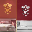 12 pcs Love Heart 3D Mirror