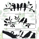 6 BIRDS ON BRANCH WALL DECOR