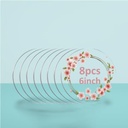 6 inch 8 Pieces Key Ring Acrylic Blanks Keychain