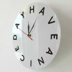 English Alphabets Acrylic Wall Clock