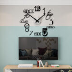 Italic Numbers DIY Acrylic Wall Clock M (36×36)