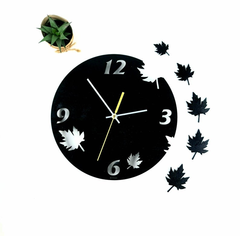 Mapple Leaves 3D Wall Clock  S (12×12)