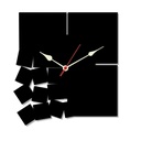 Minimal Broken Blocks 3D Wall Clock