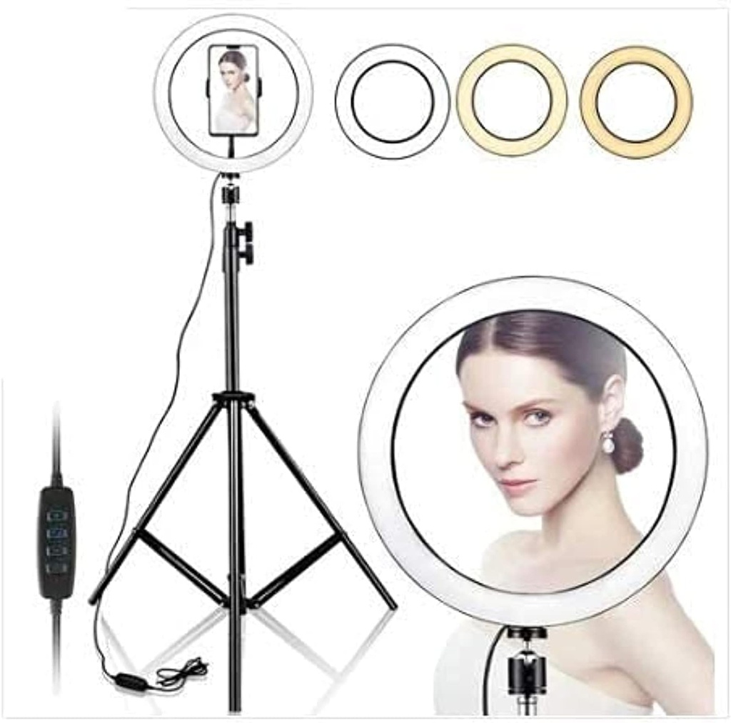 10 INCH RING LIGHT WITH TRIPOD STAND RGB