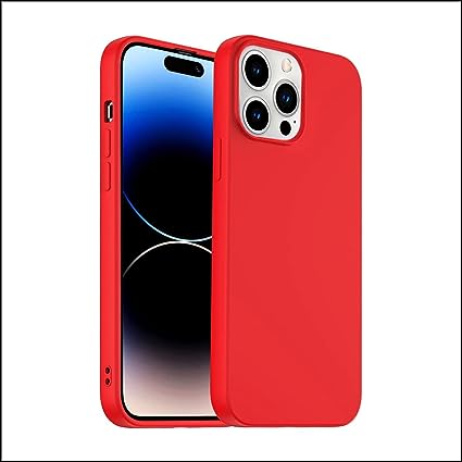 12 Pro Max Soft Liquid Silicone Case COVER RED