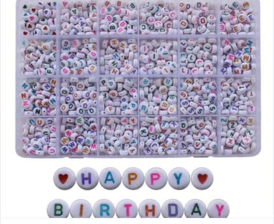 1620 PC DIY LETTER BEAD SET(sharf)