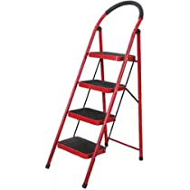 4 STEP LADDER WHITE[Height (cm)  103.5  Width (cm)  84  Length (cm)  48.5]