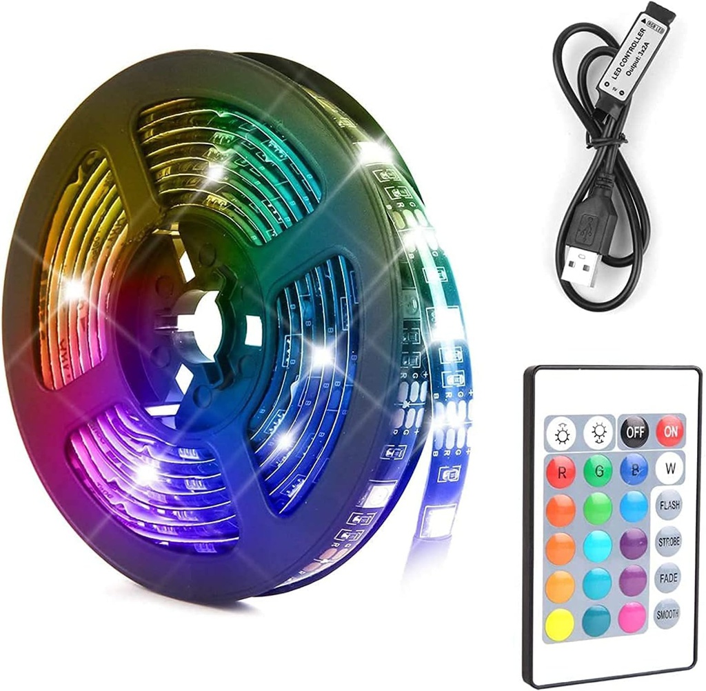 Color Changing RGB Led Light Strips with Remote (5M)