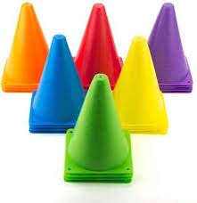 FOOTBALL CONES 18CM PACK OF 6(GK