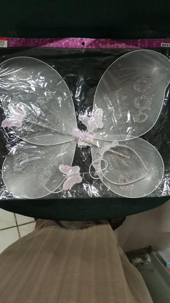 GIRLS BUTTERFLY WINGS WHITE