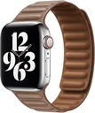 Leather Band 45mm  44mm 42mm  Adjustable Loop Strap with Magnetic Closure for iWatch Series 7/6