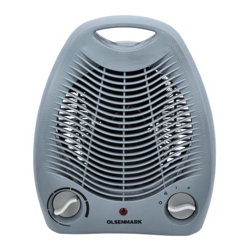 Olsenmark Fan Heater, 2000W - Carry Handles - Knob On Both Sides - Portable - Lightweight - Pp Material OMFH1635(23D x 26.5W x 53.3H)