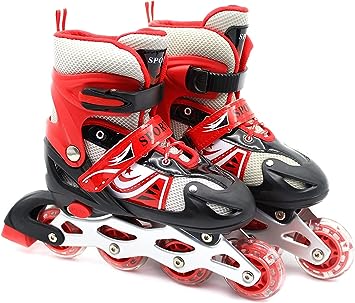 Skating Shoe, Skate Shoe All Size 31-42 (Red, 35-38)