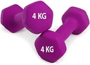 VINYL DUMBBELL 4KG 1PC(MULTI COLOR)