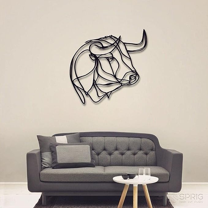 Buffalo Bull Acrylic Wall Decor Small.