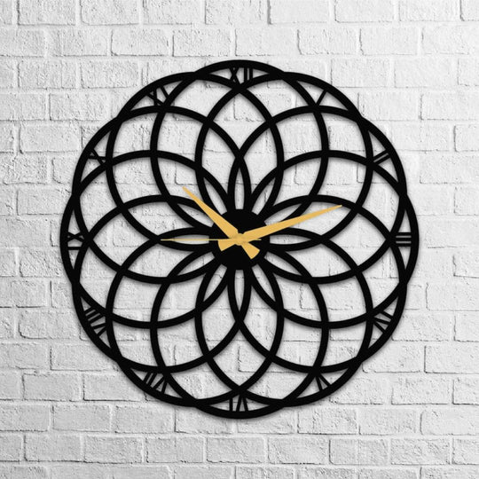 Circular Flower 3D Wall Clock( Large)