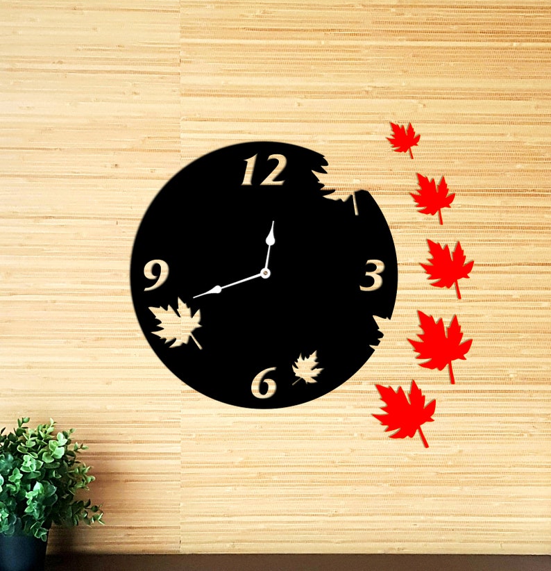 Mapple Leaves 3D Wall Clock  S (12×12)