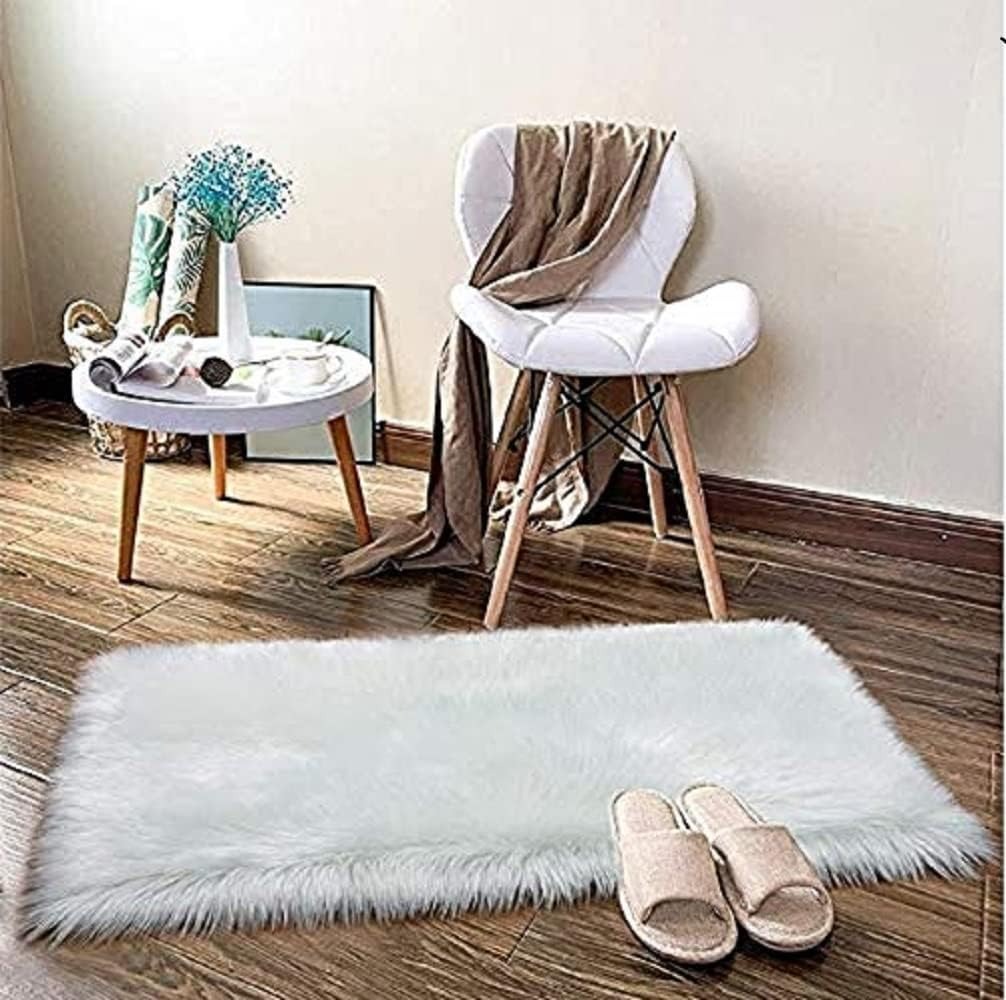 White Hairy Door Mat