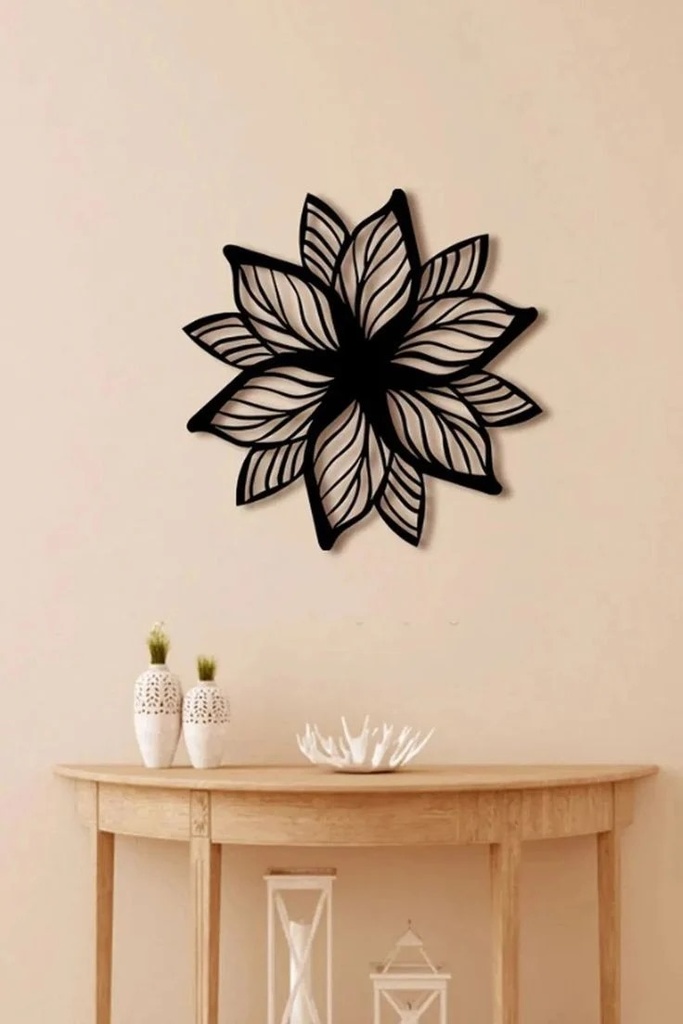 Mandala Flower Wall Clock Acrylic (60 x 60cm)