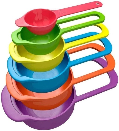 6 Piece Plastic Measuring Spoons Set