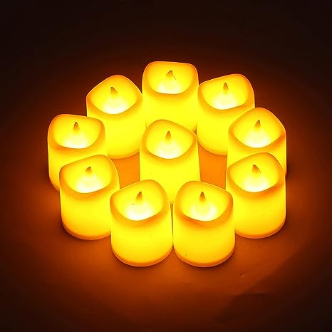 12 Pieces Electronic Candles, Romantic Environmentally Friendly LED Tea Lights for Weddings